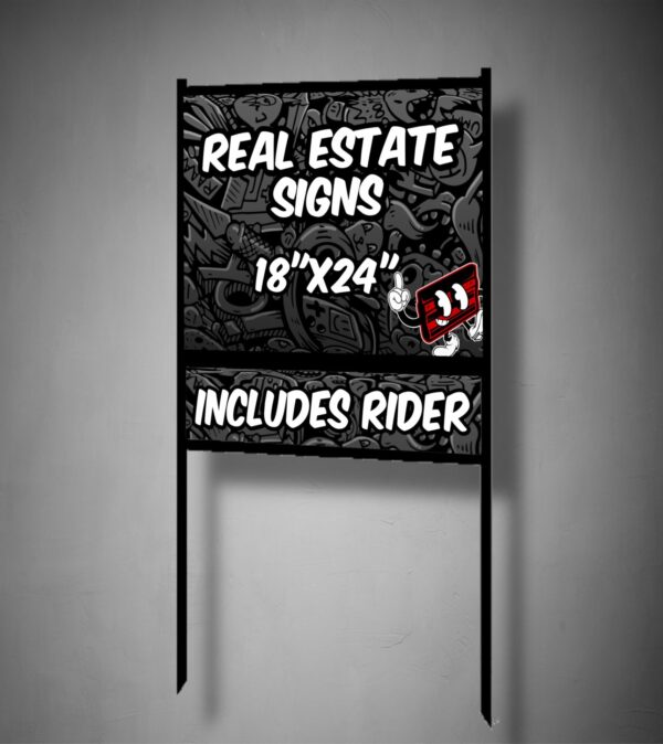 Real estate Real Estate Sign w/ Frame - 18"x24"