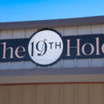 The 19th Hole building sign, made by Xenix Graphics