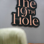 The 19th Hole cut-out indoor wall sign, made by Xenix Graphics