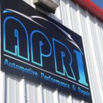 APR1 Automotive Performance & Repair aluminum sign, made by Xenix Graphics