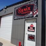 Xenix Graphics building sign at the shop in Dumas, TX