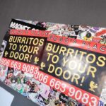 Printed Burritos To Your Door magnets by Xenix Graphics