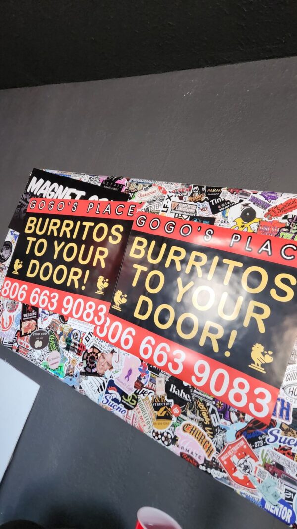 Car Magnets Gogos Place Gogo's Place Burritos to Your Door car magnets made by Xenix Graphics