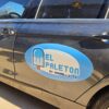 Door Magnet El Paleton El Paleton oval door magnet on a gray car, made by Xenix Graphics