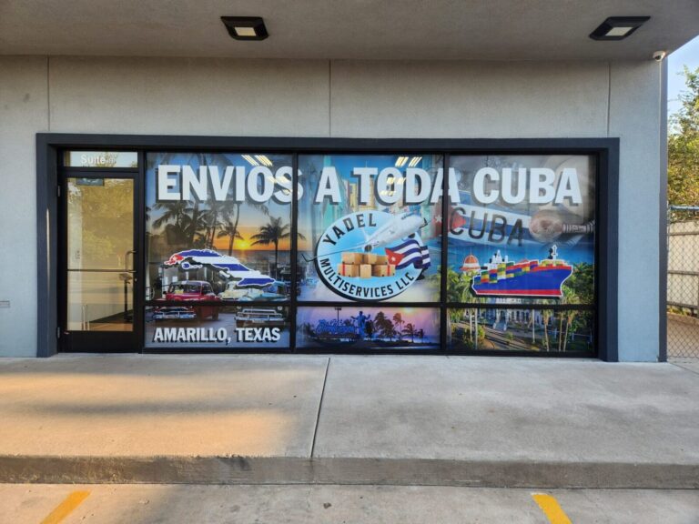 Printed storefront window graphics in Amarillo, TX by Xenix Graphics