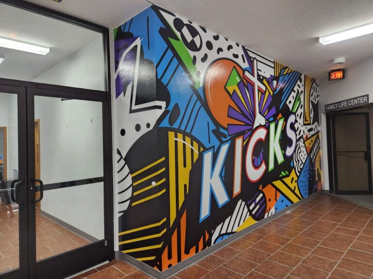 Custom printed wall mural graphics installed by Xenix Graphics in the Texas Panhandle